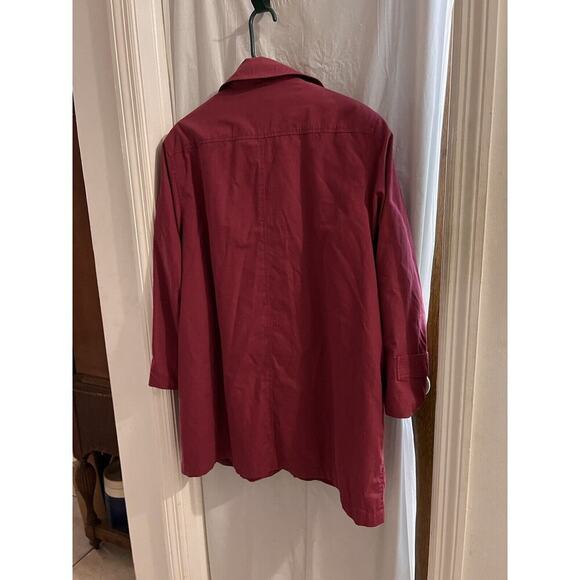 london fog raspberry button down car coat plaid removable lining size 14P - Picture 5 of 8